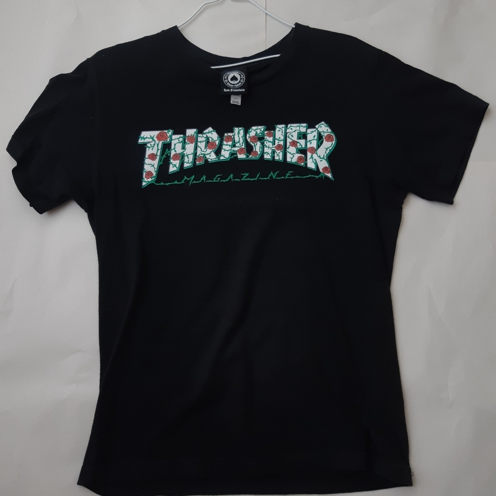 Black Thrasher Rose T Shirt